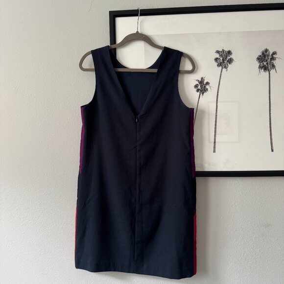 Banana Republic | NWOT Sleeveless Color Block Shift Dress in Navy Size 10 - Picture 7 of 11